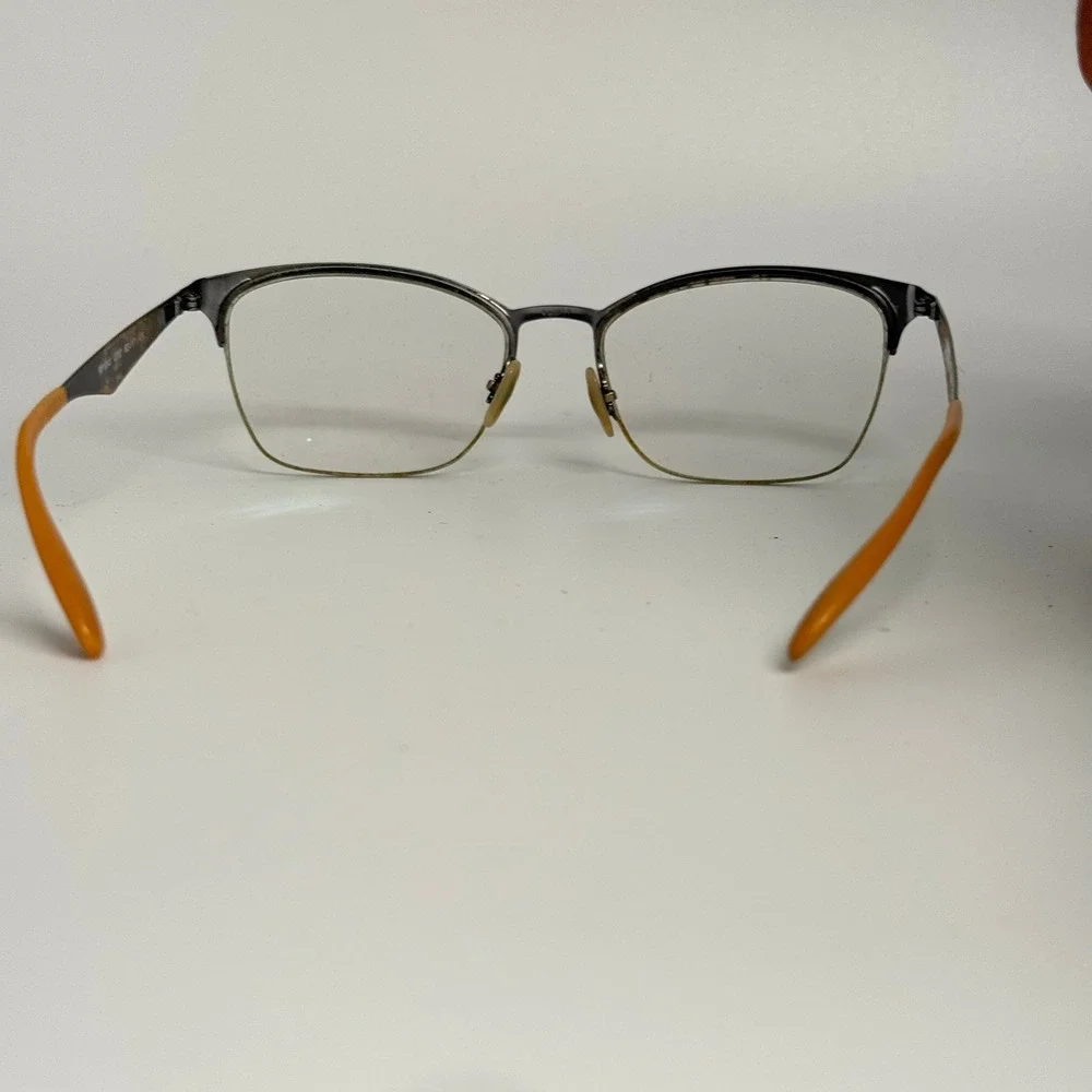 Ray-Ban RB 6345 2732 Bronze Orange CatEye Semi Rimless Eyeglass Frames 52-17-135